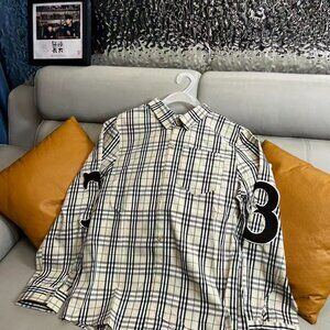Burberry Check Cuff TB Label Shirt Men's Size L